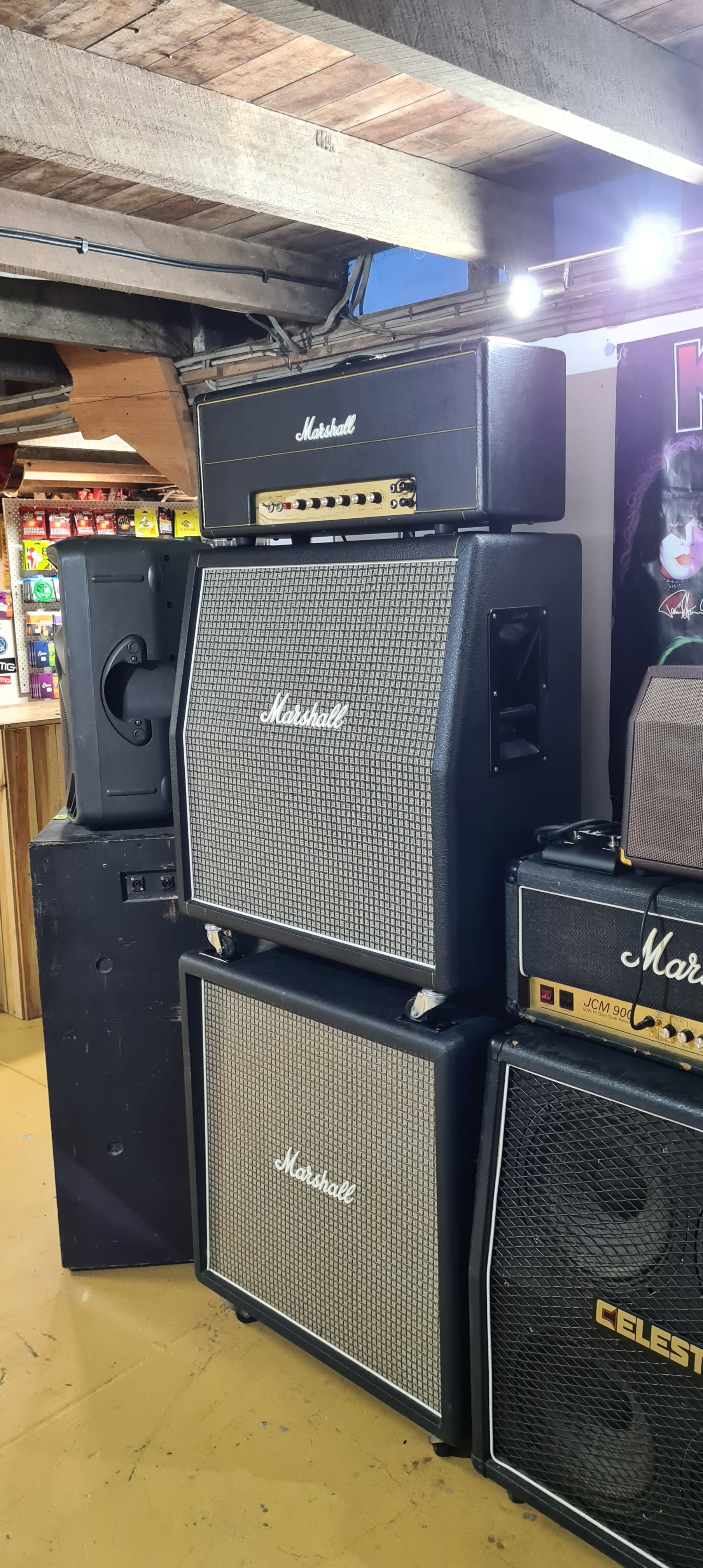 Marshall Stack on DIsplay in Workshop.