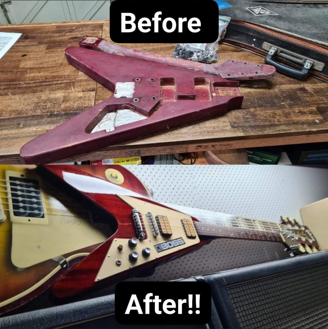 70's Ibanez V Refinish & Rebuild - WHATAROCKA!!