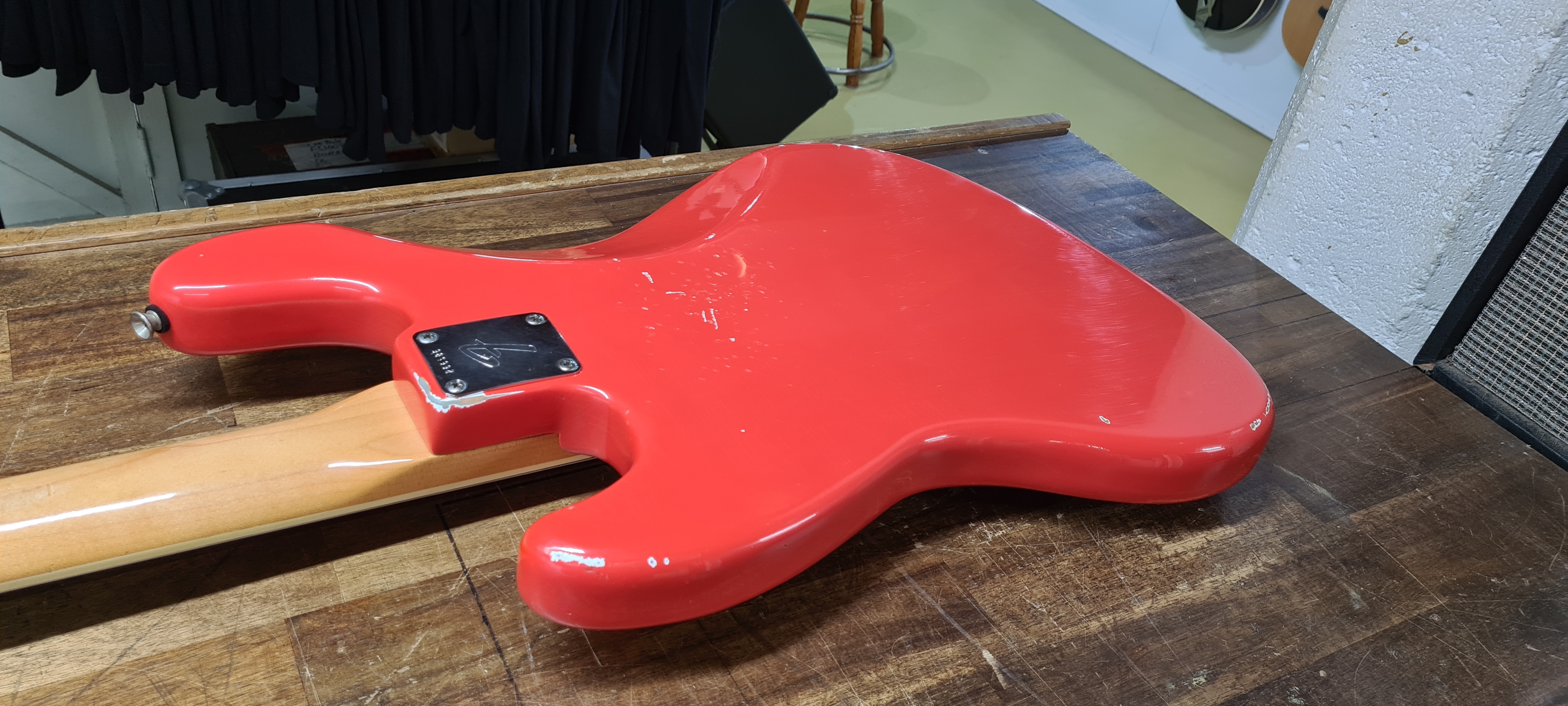 Fender 1968 Jazz Bass Fiesta Red Refin & Relic Pic 7