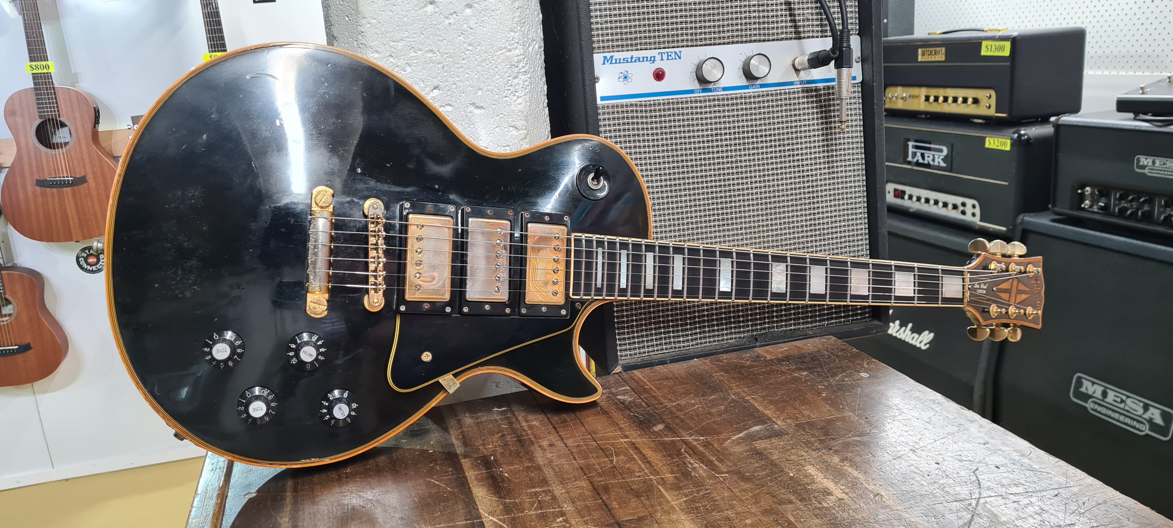 Early 1976 Gibson Les Paul Custom in for Service