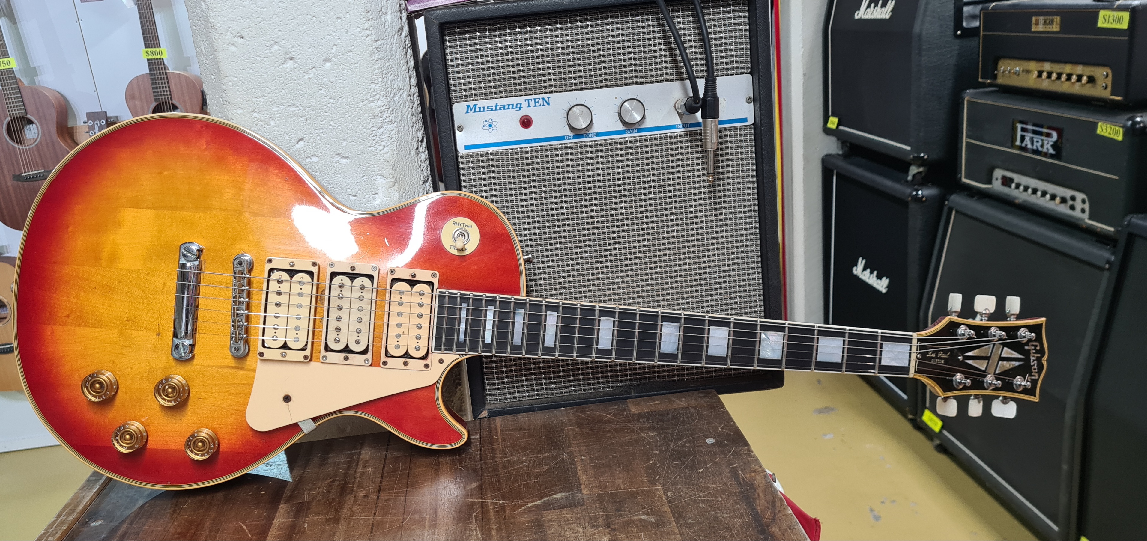 1973 Gibson Les Paul Custom (Cherry Sunburst w/Ace Mod)