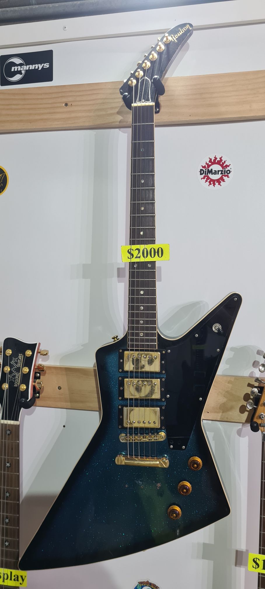 Reuben's Guitar Repairs Handmade Explorer Replica (Blurple Burst!)