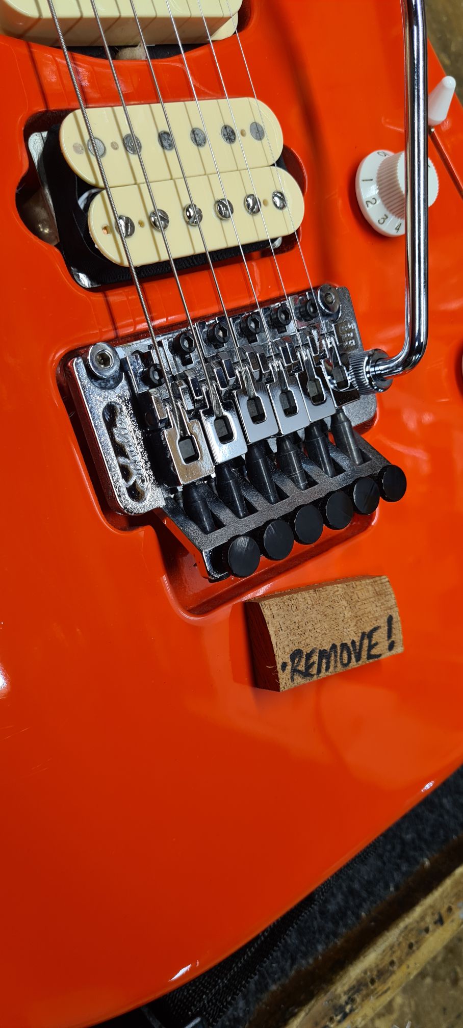 Restring Your Floyd Rose - Don;t forget to Remove the Trem Block