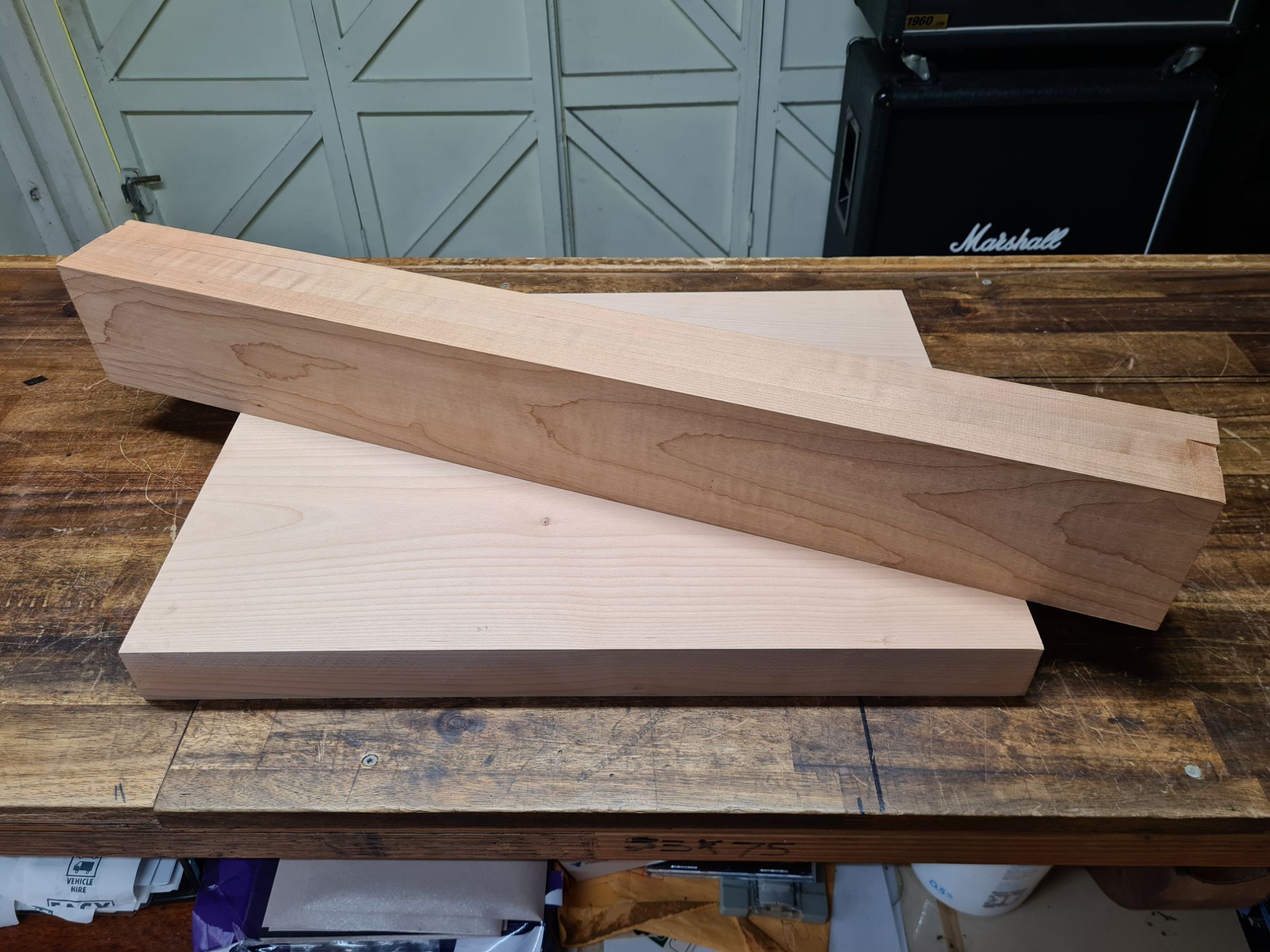 A Body Blank and Laminated Neck Blank!