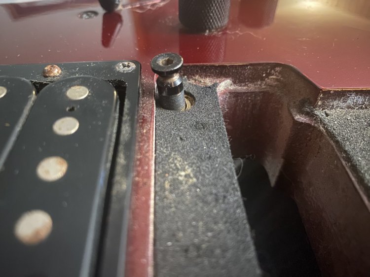 Restring Your Floyd Rose - Post Lean from using too heavy a gauge strings