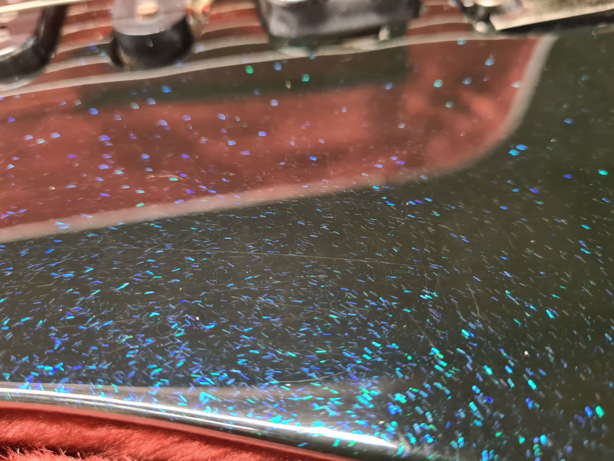 Galaxy Black w/Blue Sparkle Ibanez 2550