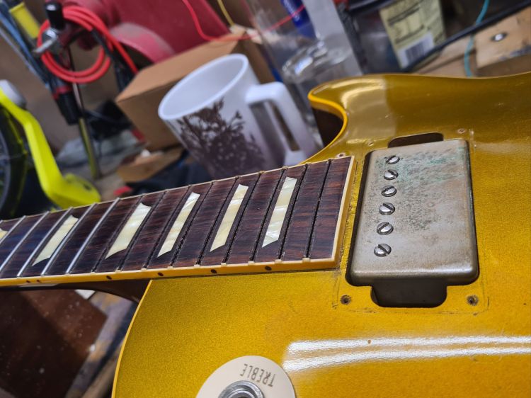 "Between The Nibs' Refret Progress Pic