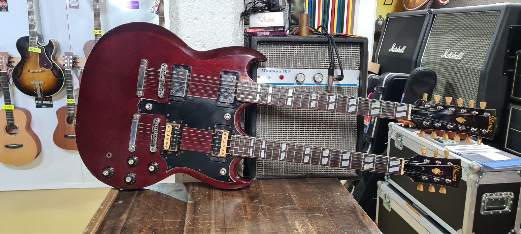 Doug's 1970's Ibanez Double Neck -Serviced and Setup