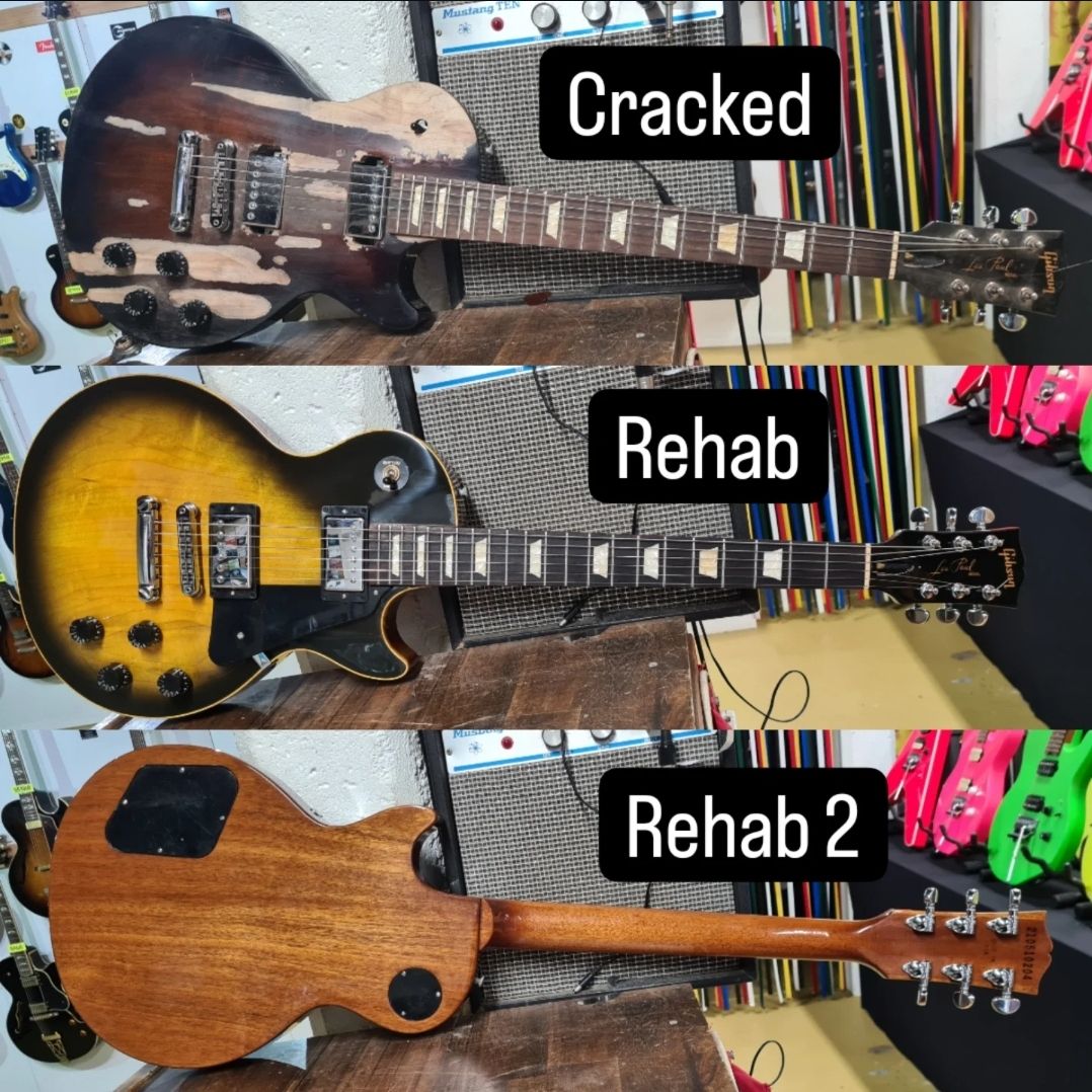 Refinished Gibson LP Studio in Tobacco Sunburst w/faux Binding look!