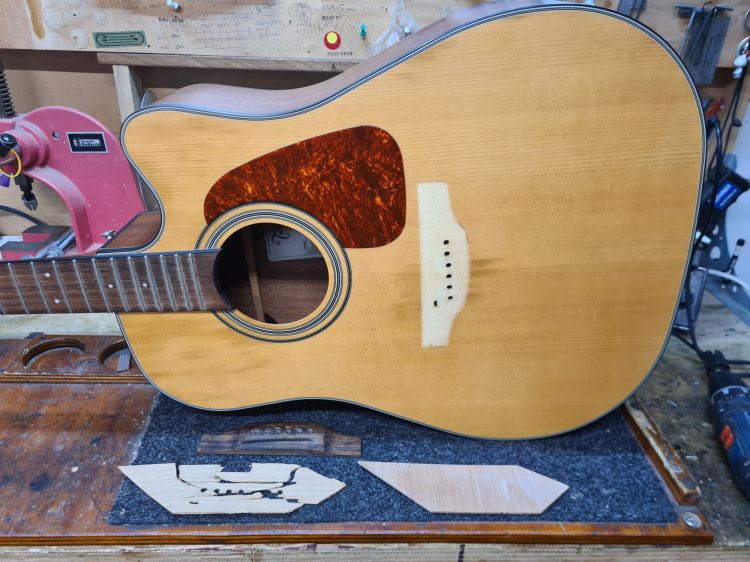 Takamine Bridge Plate Replacement and Bridge Reglue!